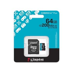 Kingston 64GB mSDXC CanvasGo+ 200MB SDCG4/64GB