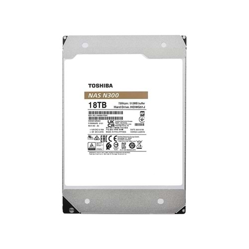 Toshiba N300 18TB 7200Rpm 512MB - MN11ACA18TS