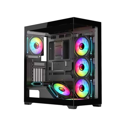Frisby DOMINATOR 650W (7x ARGB Fan) 80+ Gaming Kasa (FC-9565G)
