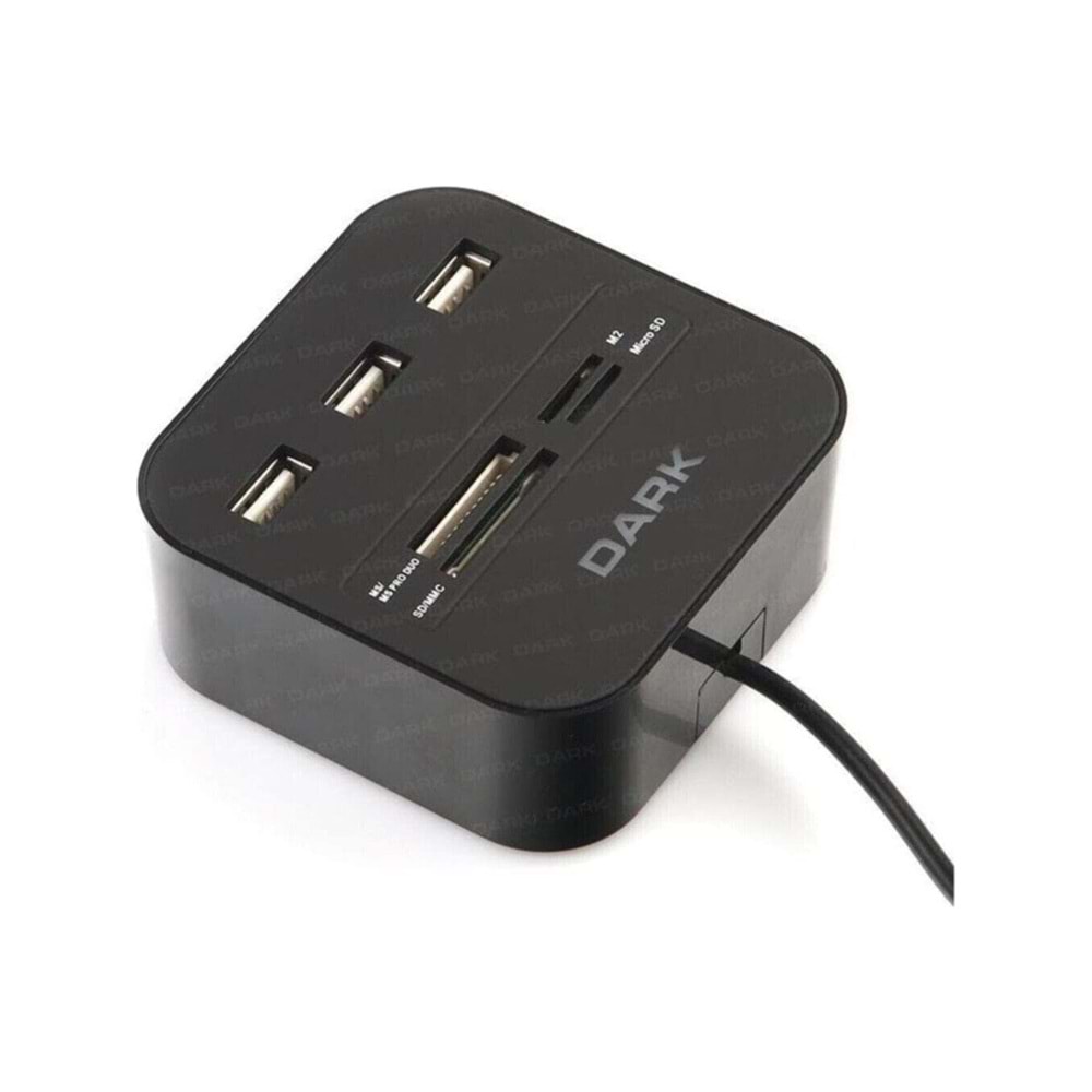 Dark Usb 2.0 Kart Okuyuculu Çoklayıcı
