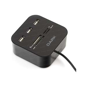 Dark Usb 2.0 Kart Okuyuculu Çoklayıcı