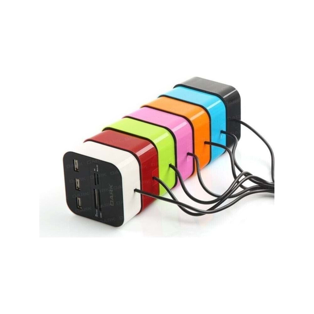 Dark Usb 2.0 Kart Okuyuculu Çoklayıcı