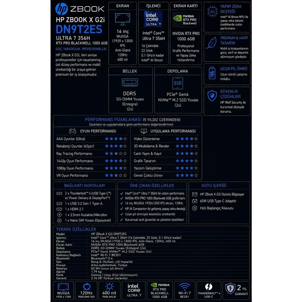 HP ZBook X G2i Ultra 7 356H-16