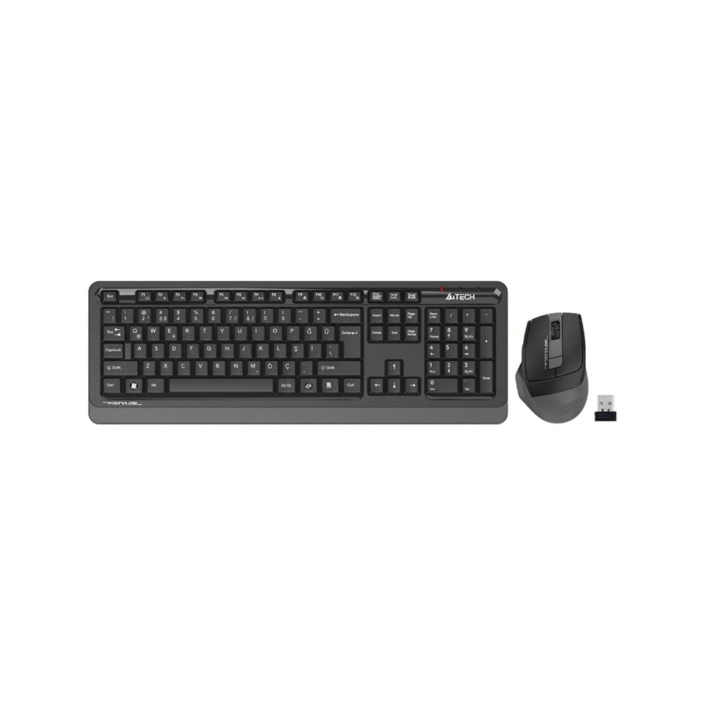 A4 Tech FG1035 2.4G FN-Multimedya Q Klavye+Optik Mouse 2000D Kablosuz Gri