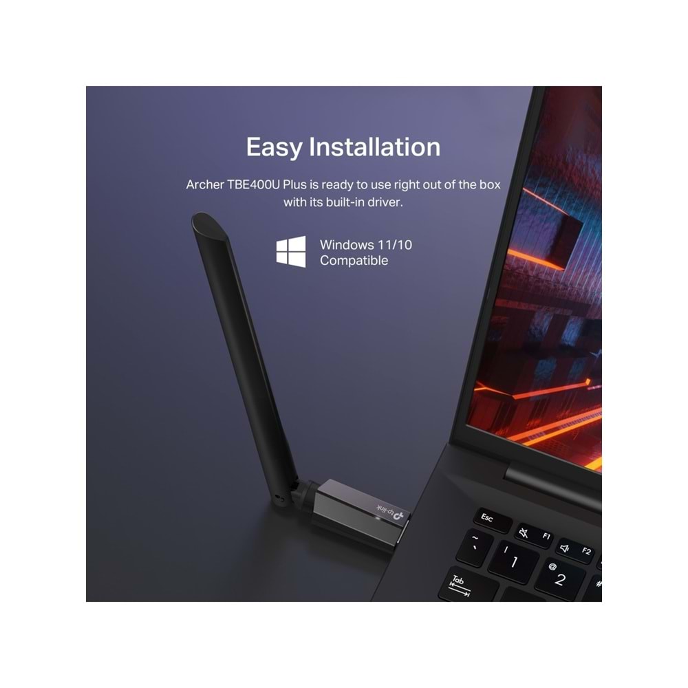 Tp-Link Archer TBE400U Plus BE6500 Tri-Band Wi-Fi 7 USB Adaptör