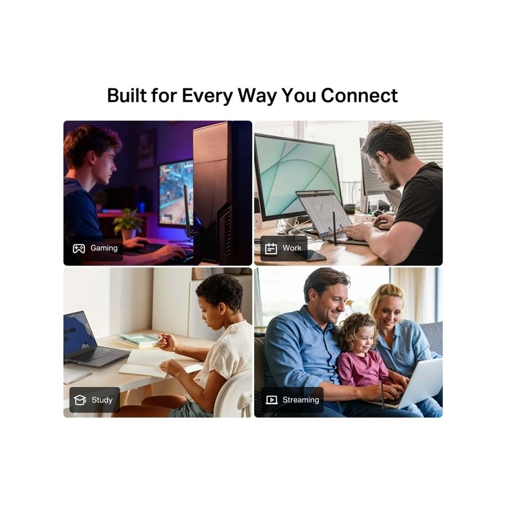 Tp-Link Archer TBE400U Plus BE6500 Tri-Band Wi-Fi 7 USB Adaptör