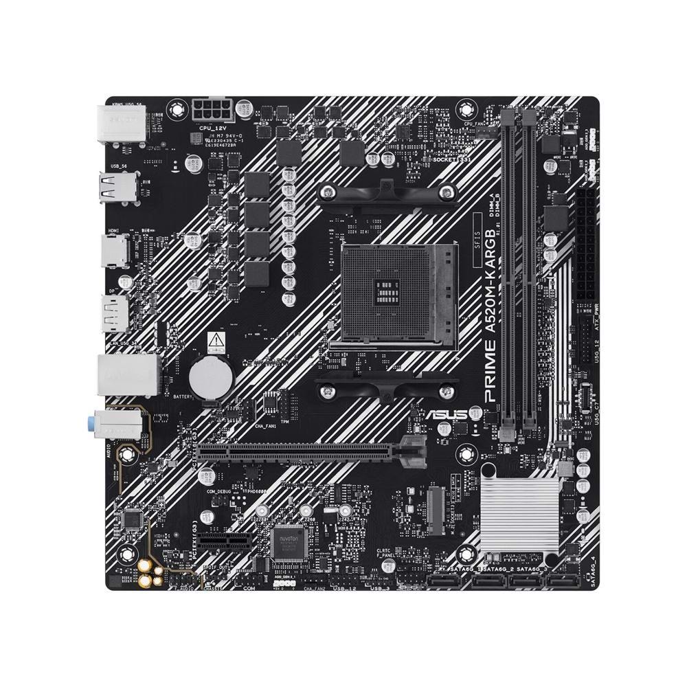 Asus PRIME A520M-K ARGB AMD A520 DDR4 5100 M2 HDMI/DP PCI 3.0 AM4 Anaka