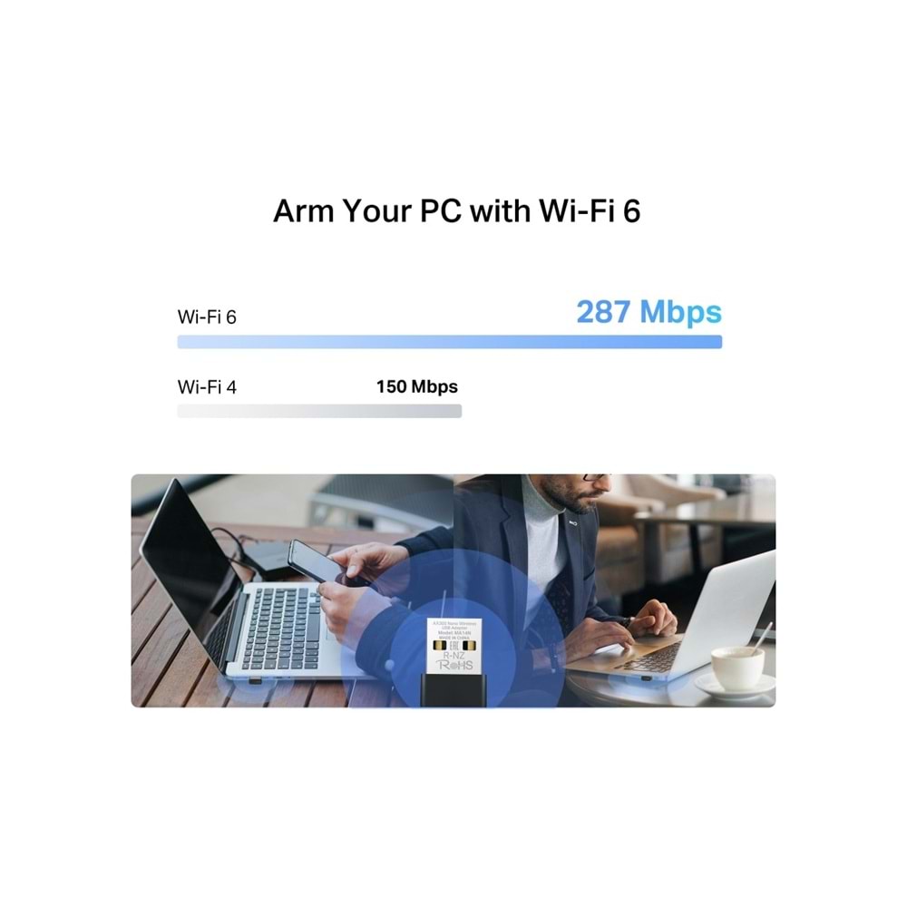 Tp-Link Mercusys MA14N AX300 Nano 287Mbps Wi-Fi USB Adaptör