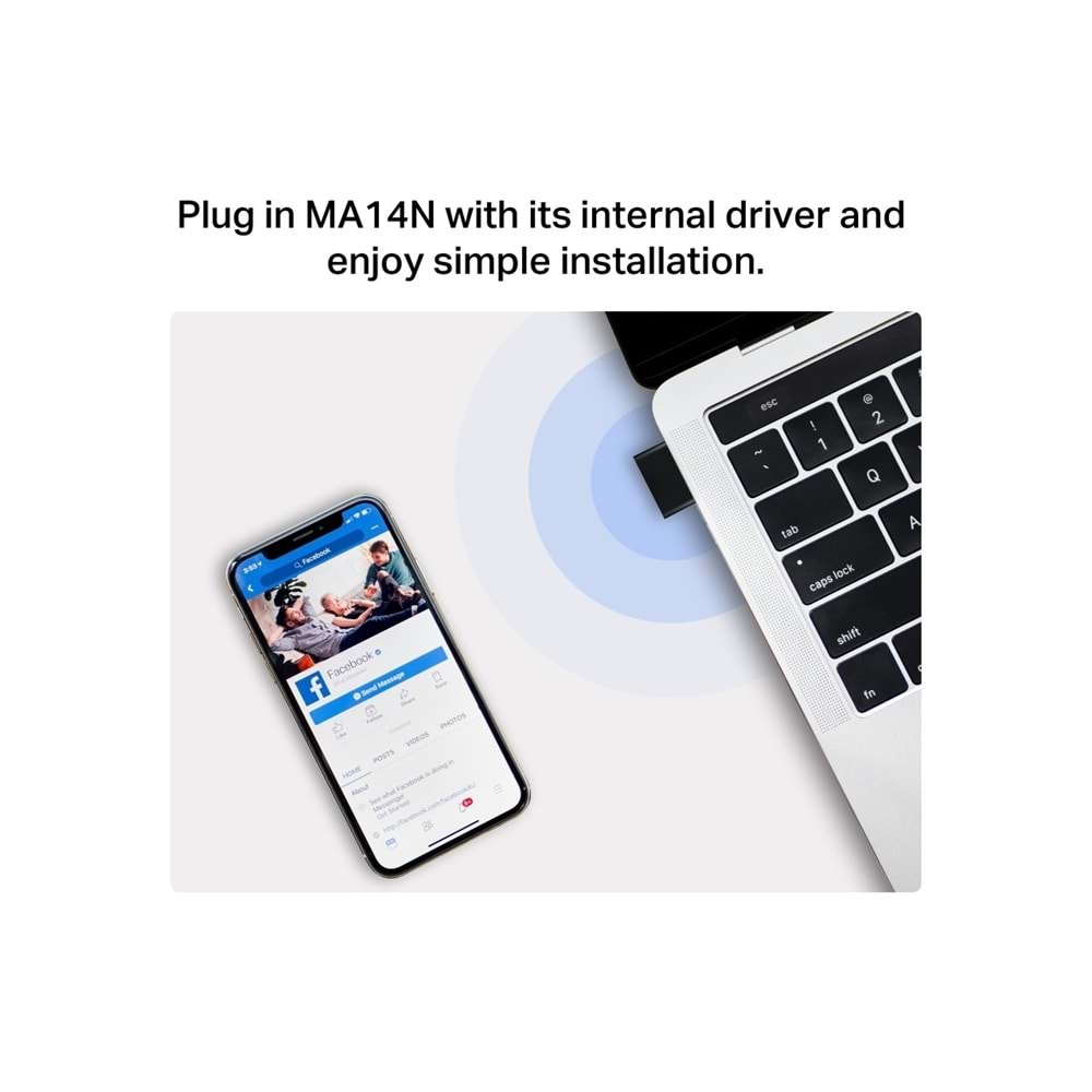 Tp-Link Mercusys MA14N AX300 Nano 287Mbps Wi-Fi USB Adaptör
