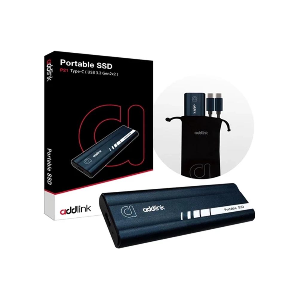 ADDLINK AD1TBP21B2K 1TB Portable SSD With TC to TC cable R:2000 W:1950