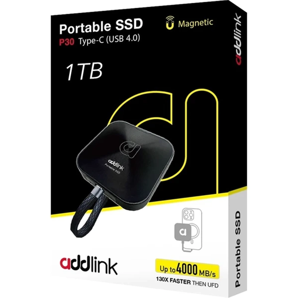 ADDLINK AD1TBP30B4K 1TB Portable SSD With TC to TC cable R:4000 W:3600