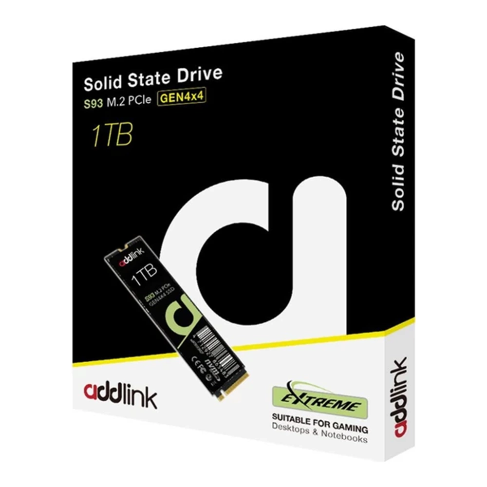 ADDLINK AD1TBS93M2P 1TB M.2 2280 PCIe GEN4X4 NVMe 1.4 R:7200 W:6100
