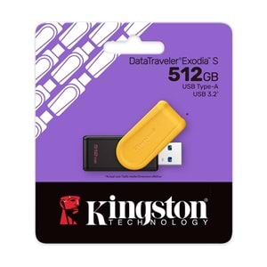Kingston Exodia S 512GB USB 3.2 Gen Flash Bellek Siyah Turuncu - DTXS/256GB