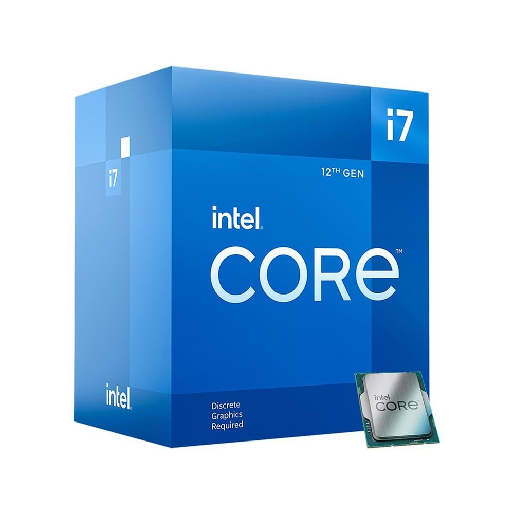 Intel CPU 12700F CI7 4.9GHz 12 Çekirdek 25MB LGA1700 10nm İşlemci (BX8071512700F)