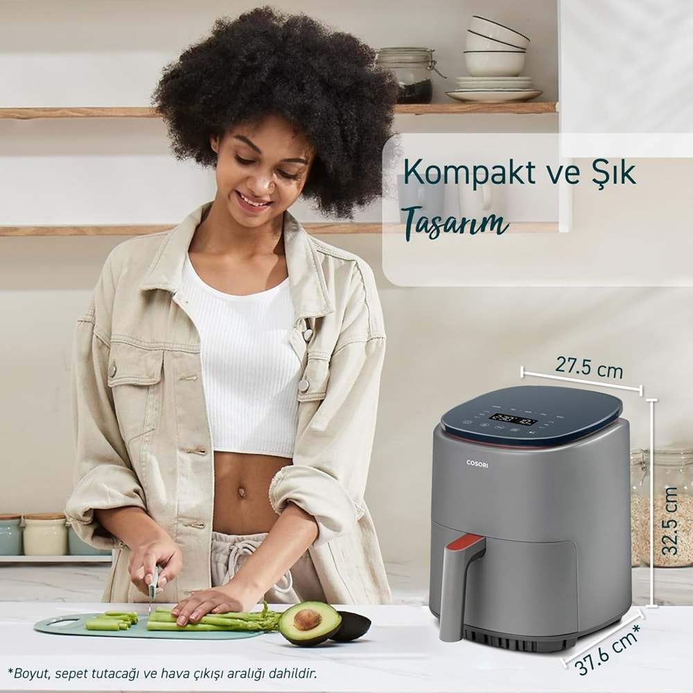 COSORI Gri Air Fryer 3.8 Litre CAF-LI401S
