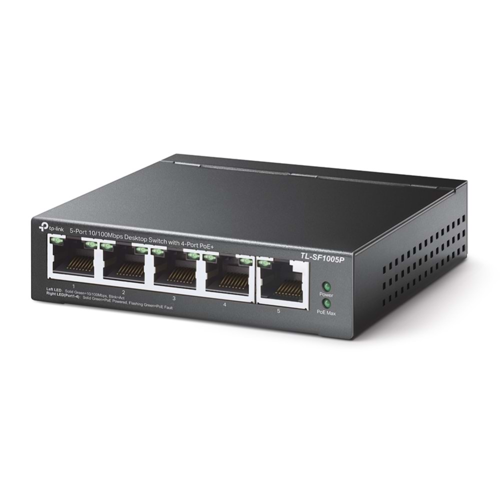 TP-Link TL-SF1005P 5-Port 4-Port PoE 10/100 Masaüstü Switch