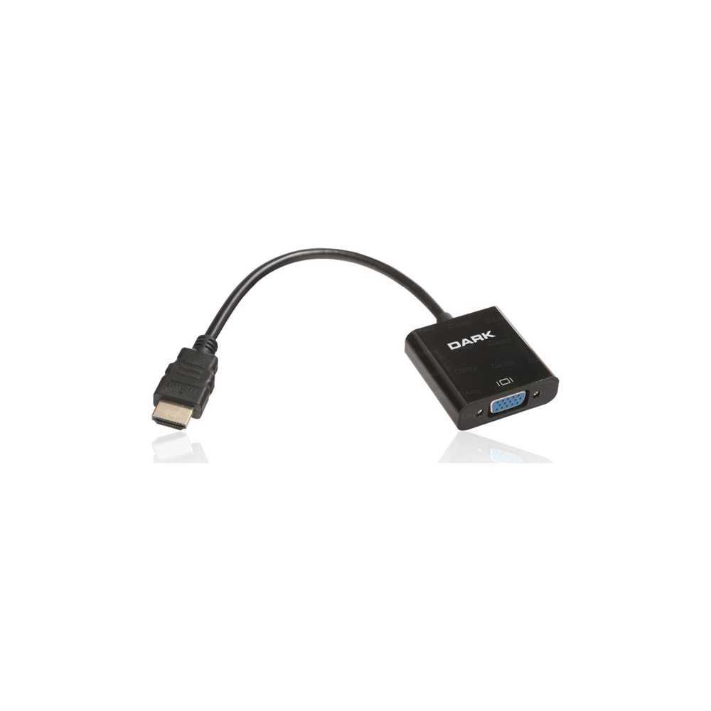 Dark HDMI to VGA Dijital - Analog Monitör Çevirici Dönüştürücü (DK-HD-AHDMIXVGA4)