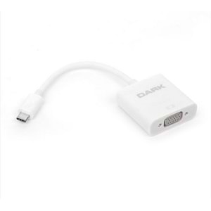 Dark USB 3.1 Type-C den VGA Full HD Dönüştürücü Adaptör (Alüminyum Kasa)(DK-AC-U31XVGA)