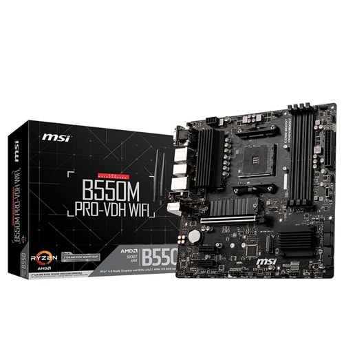 Msi B550M PRO-VDH WIFI DP/HDMI/VGA PCI4.0 AM4 Anakart