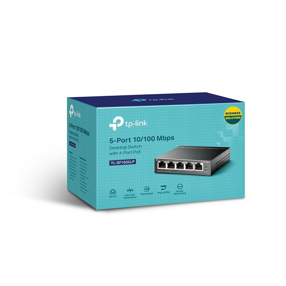 TP-Link TL-SF1005LP 5-Port 4-Port PoE Masaüstü Switch