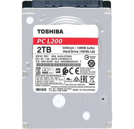 Toshiba 2TB Sata 3.0 5400RPM 128MB 2.5