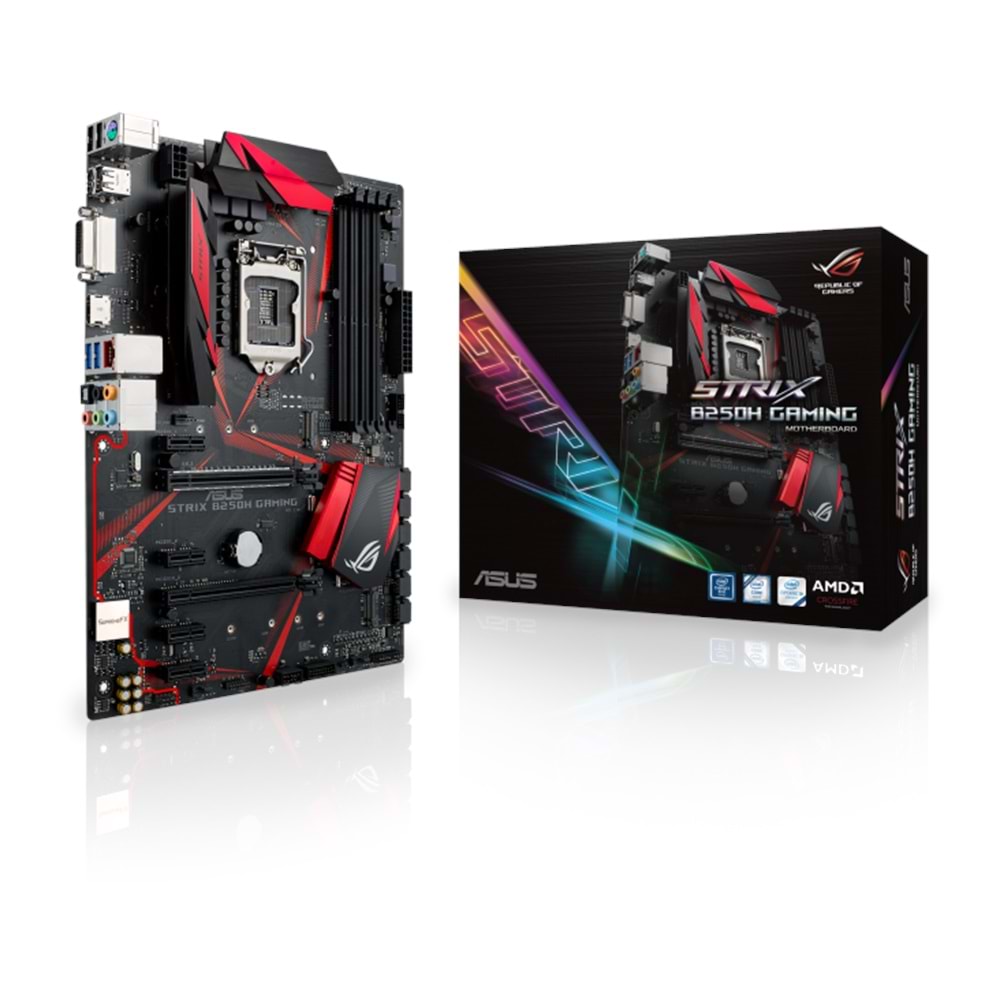 Asus ROG STRIX B250H Gaming B250 2400MHz DDR4 Soket 1151 Anakart