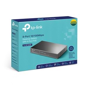 TP-Link TL-SF1008P 8 Port 4 Port PoE 57W Masaüstü Switch