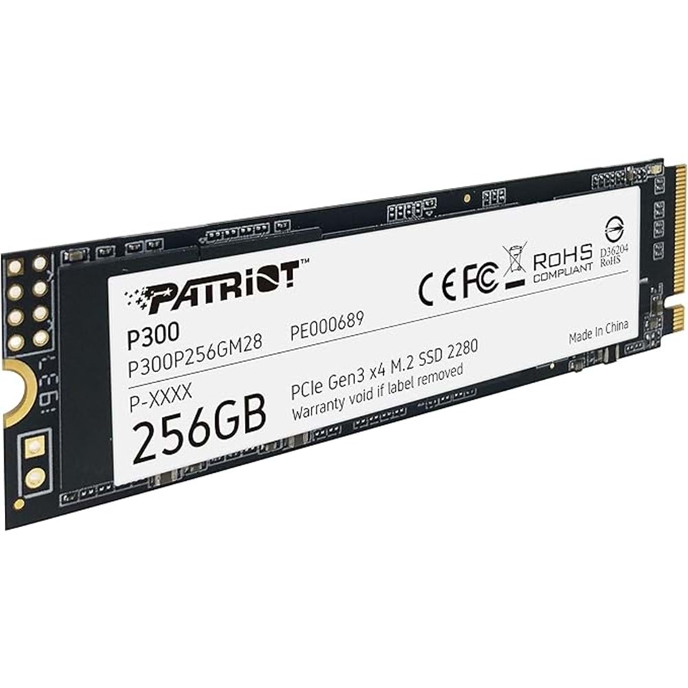 Patriot 256GB P300 M.2 Disk 2280 PCIE Gen3 x 4 1700Mbs 1100Mbs SSD Disk P300P256GM28