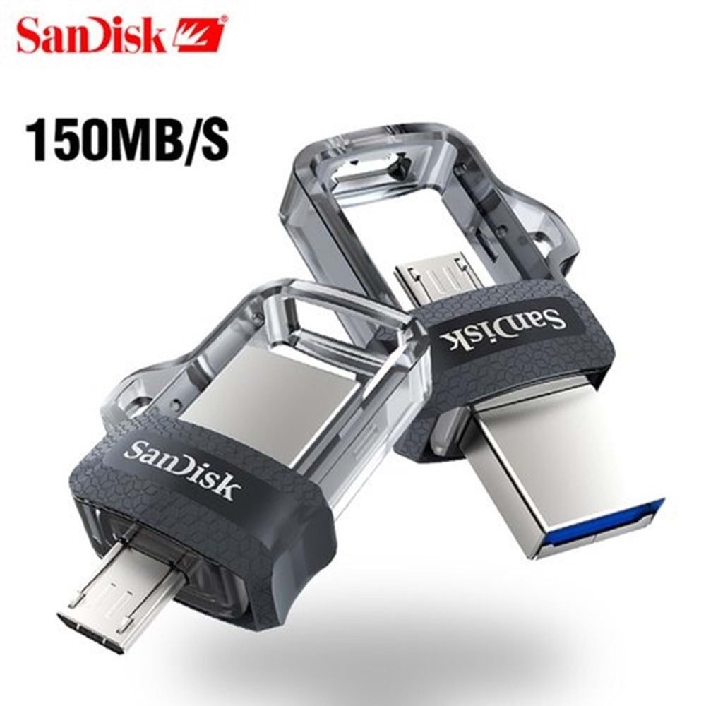 Sandisk 32GB Ultra Android Dual Drive USB 3.0 Siyah USB Bellek SDDD3-032G-G46