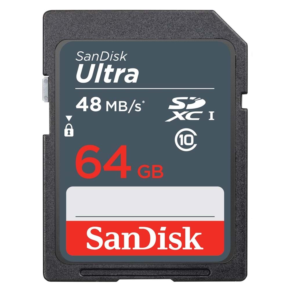 Sandisk 64GB Ultra SDXC 48MB Class 10 UHS I SD-MMC Hafıza Kartı SDSDUNB-064G-GN3IN