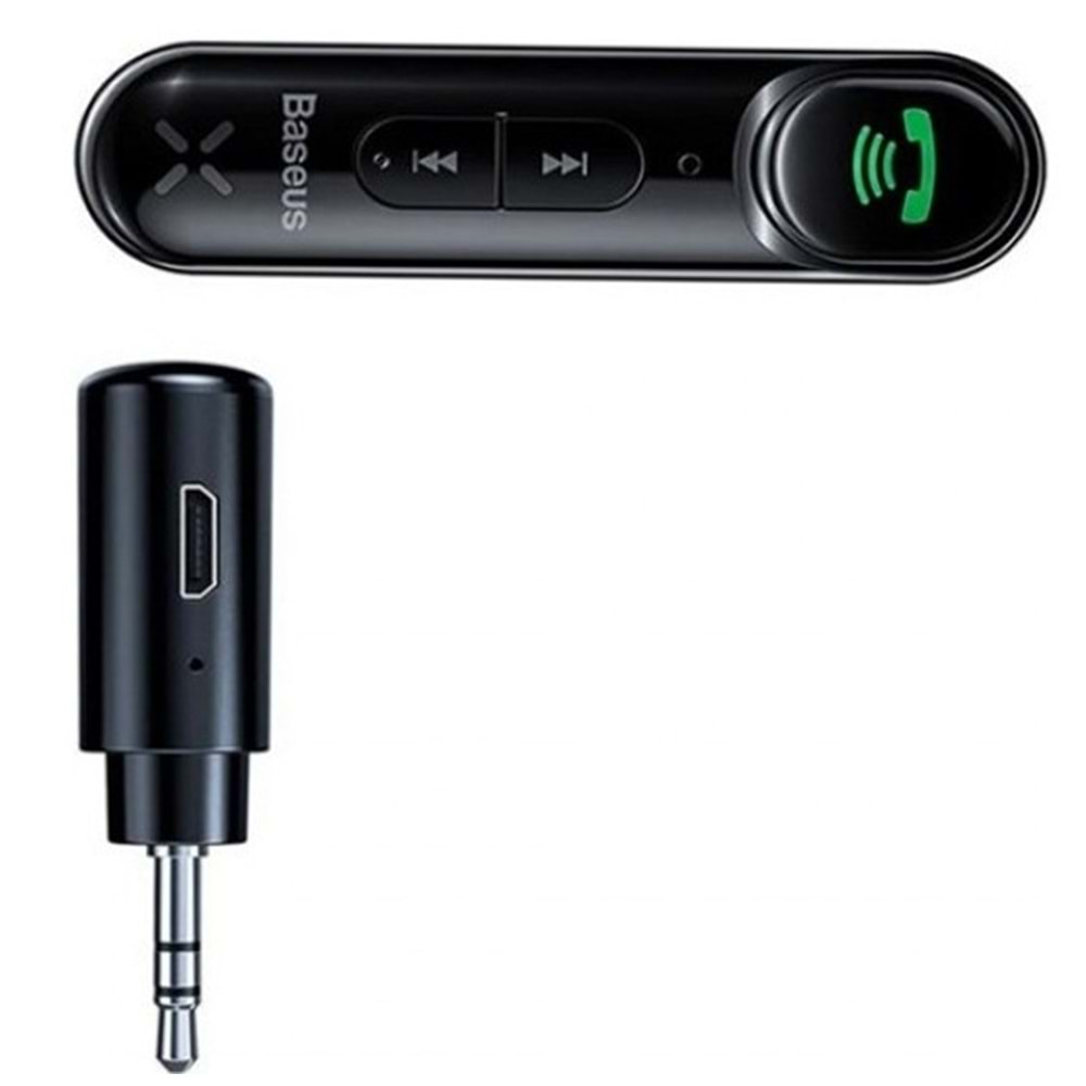 Baseus Wireless Bluetooth 5.0 3.5mm Jack Aux Araç Ses Aktarım Kiti Adeptör Wxqy-01