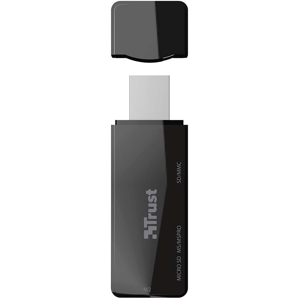 TRUST NANGA USB 2.0 Kompakt Parlak Siyah Kart Okuyucu 21934