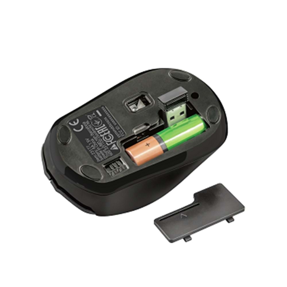 TRUST NONA 1600DPI Kablosuz Siyah-Gri Kompakt Mouse 23177