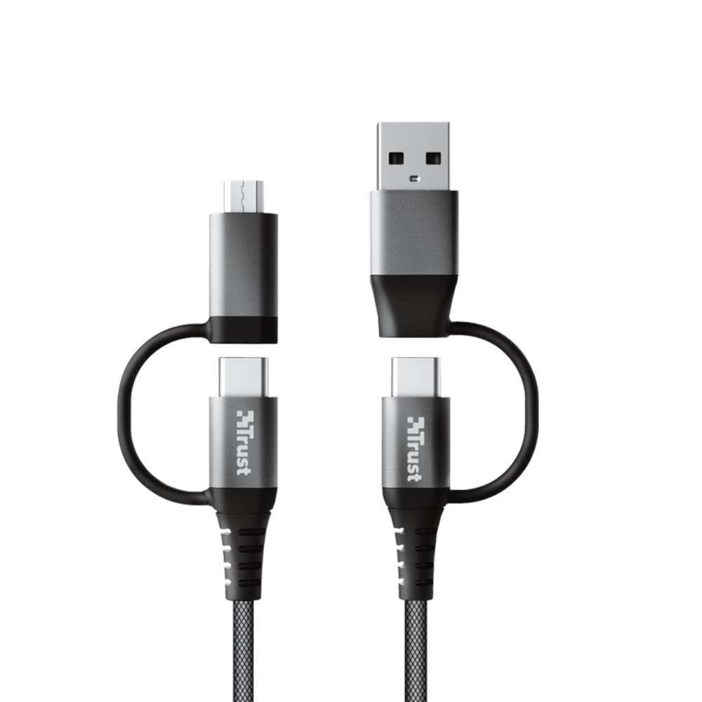 TRUST Keyla Ekstra Güçlü 4-IN-1 USB Kablo 1M 23573