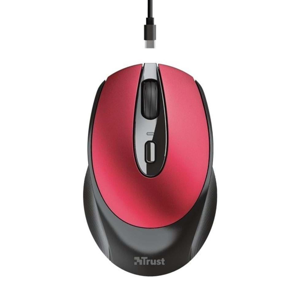 TRUST ZAYA WRL RCHRGABLE Mouse RED 24019