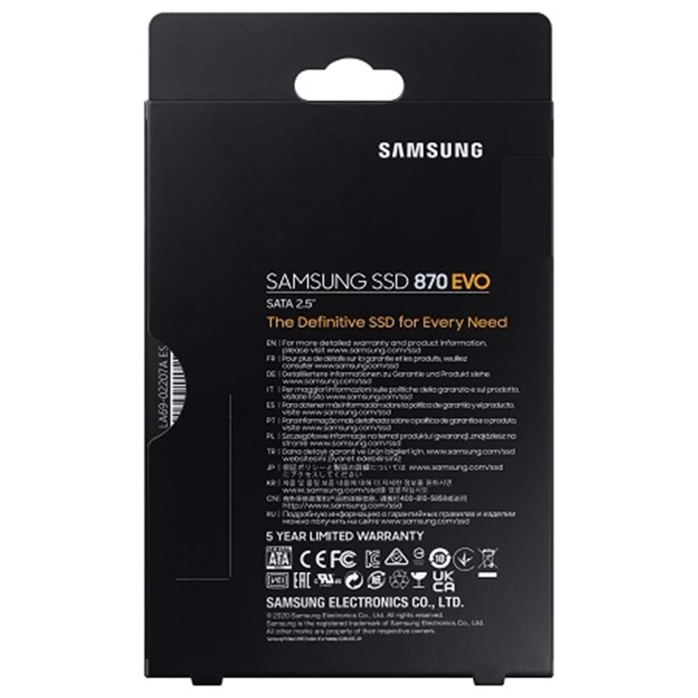 SAMSUNG 500GB 870 Evo Sata 3.0 560-530MB/s 2.5