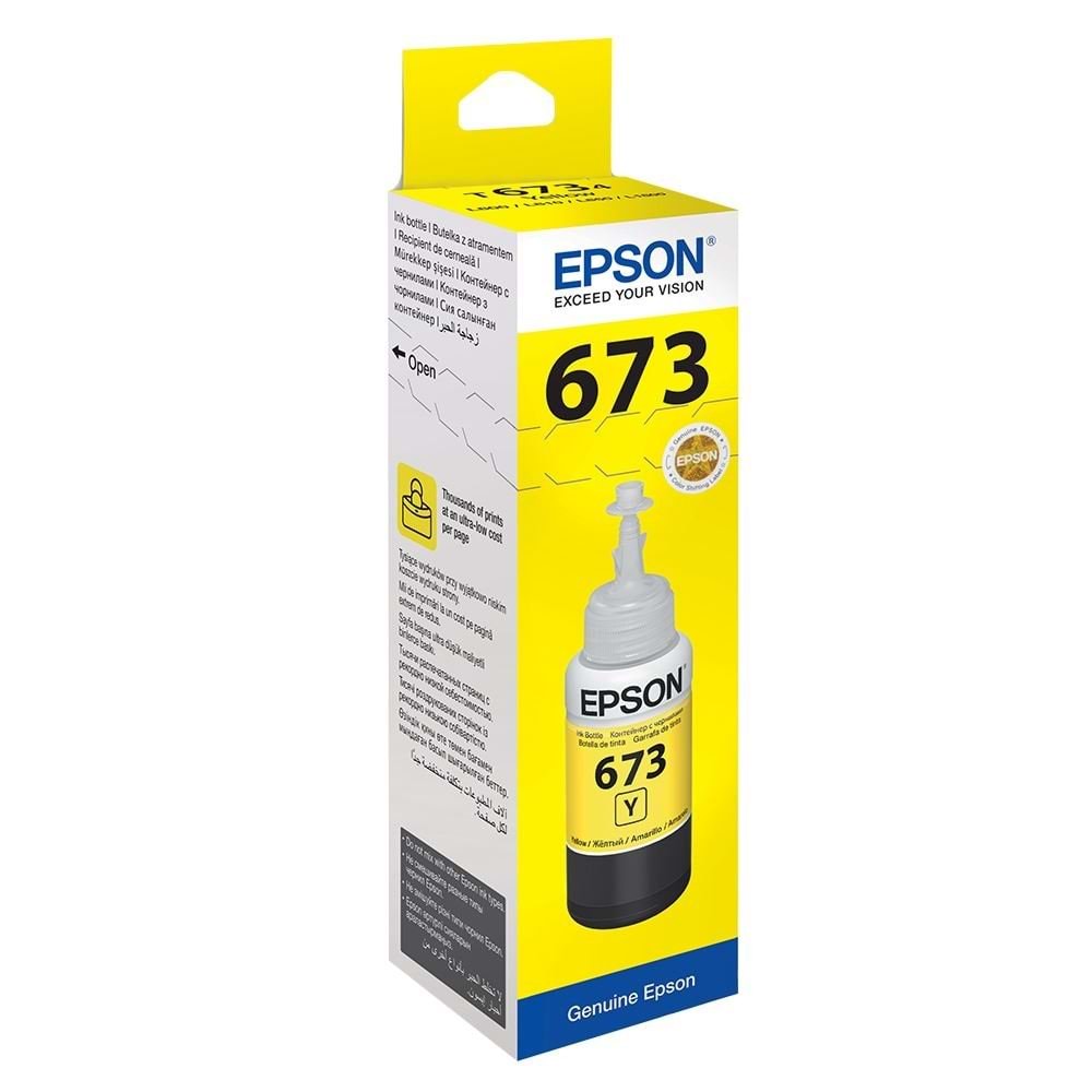 Epson T6734 Sarı Mürekkep Kartuşu L800/L1800 (C13T67344A)