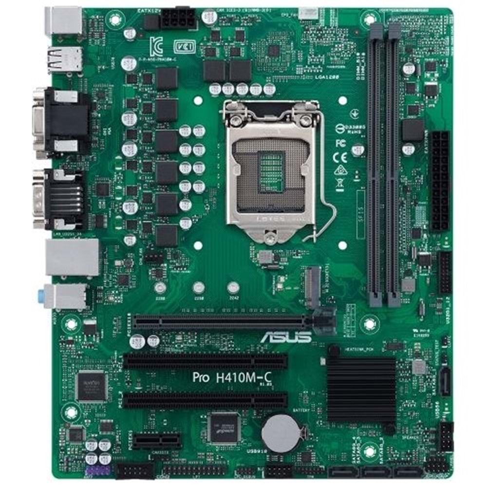 Asus PRO H410M-C/CSM H410 DDR4 USB3.2 M.2 HDMI/DVI/VGA PCI3.0 1200p Anakart