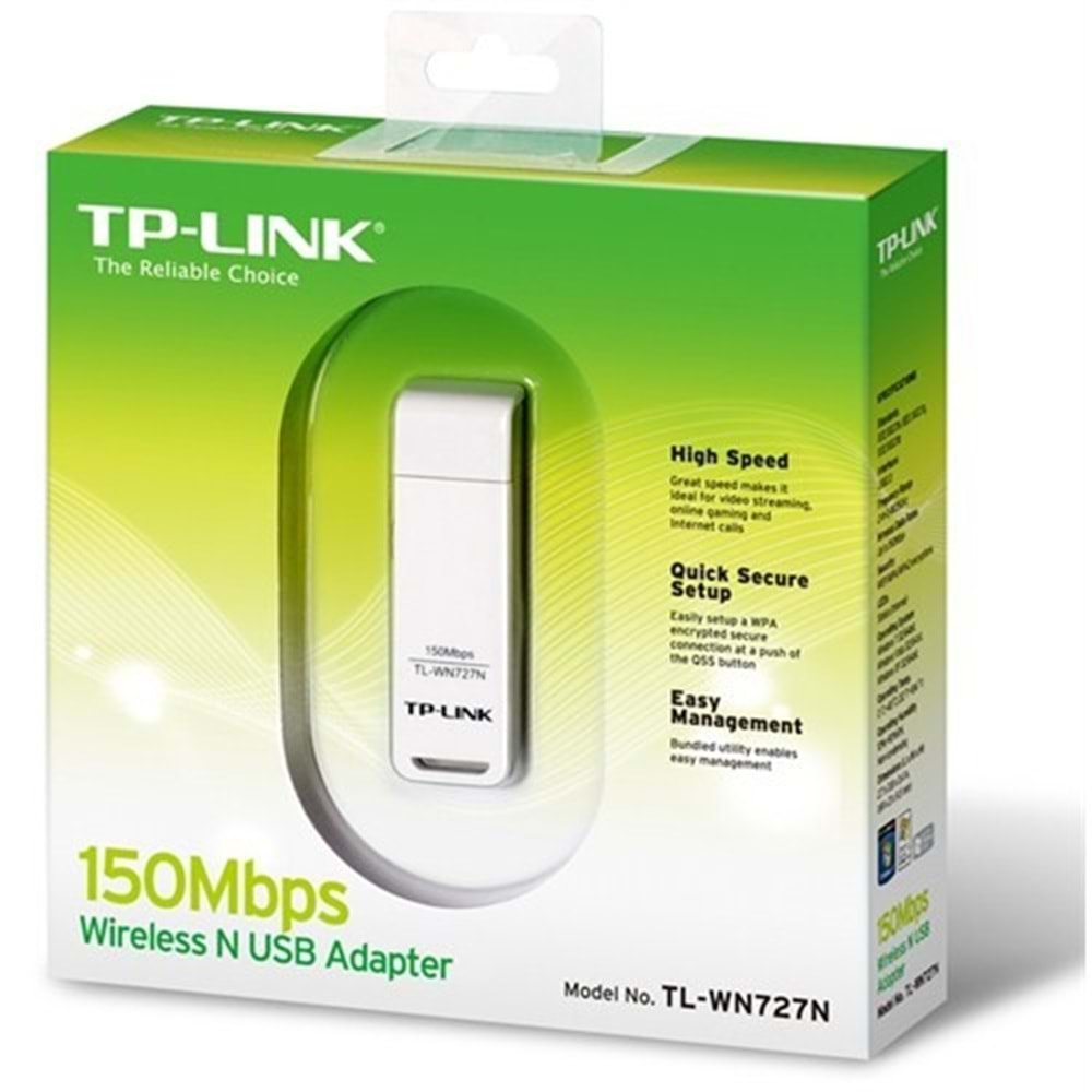 TP-Link TL WN727N Kablosuz 150Mbit Lite N USB Sinyal Alıcı