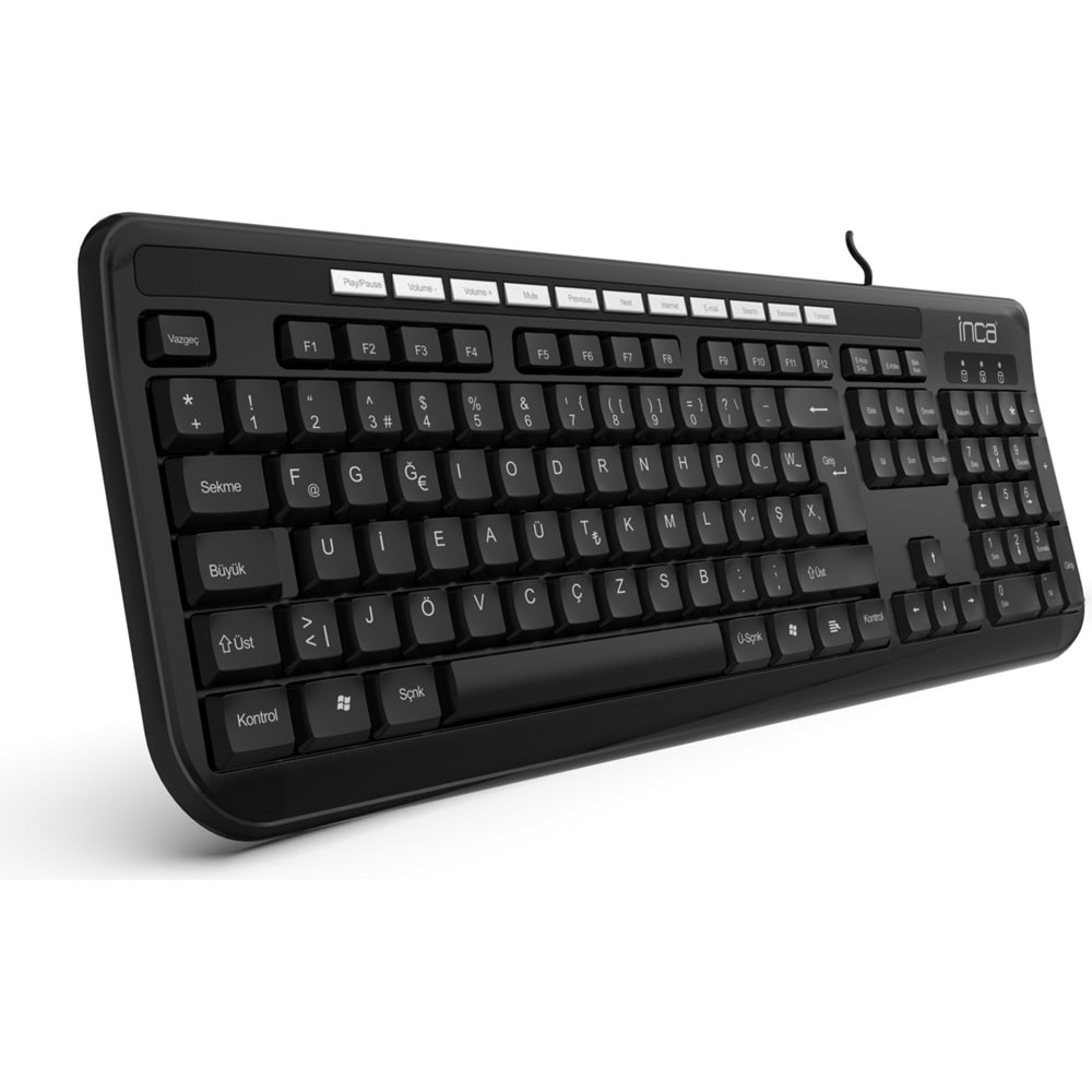 Inca IK-274FU F MM USB Soft Touch Siyah Klavye