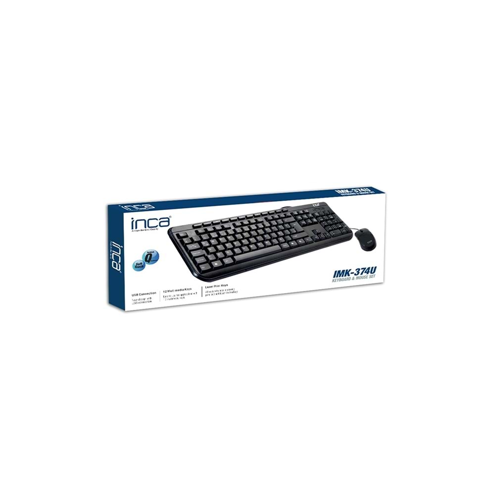 Inca IMK-374U Q USB Silinmez MM Klavye-Mouse Set
