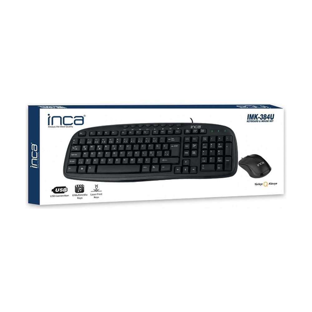 Inca IMK-384U Q Multimedia WIRED Klavye Mouse USB SET