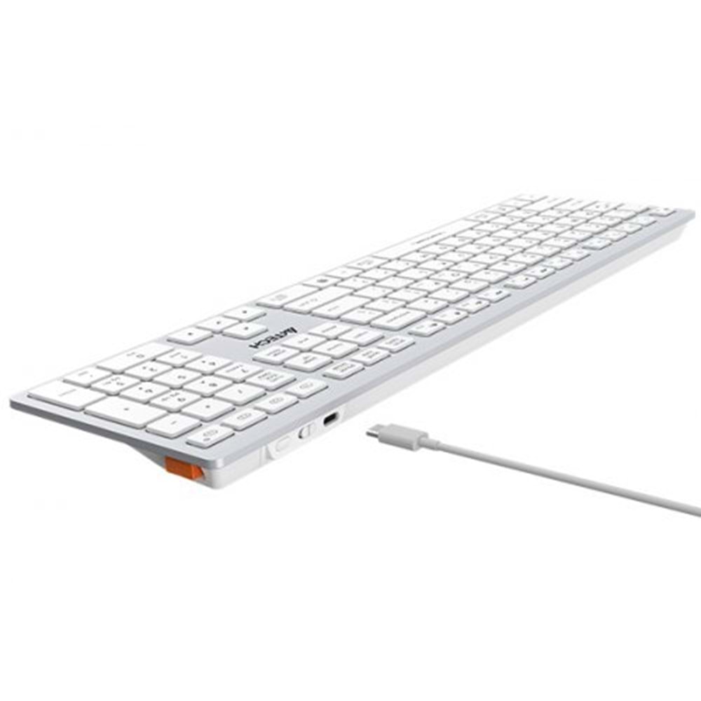 A4 TECH FBX50C Beyaz Bluetooth 2.4G NANO Multimedya Kablosuz Klavye