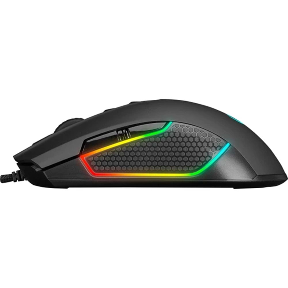 Rampage SMX-R600 Python Siyah RGB USB 12400 DPI Gaming Mouse