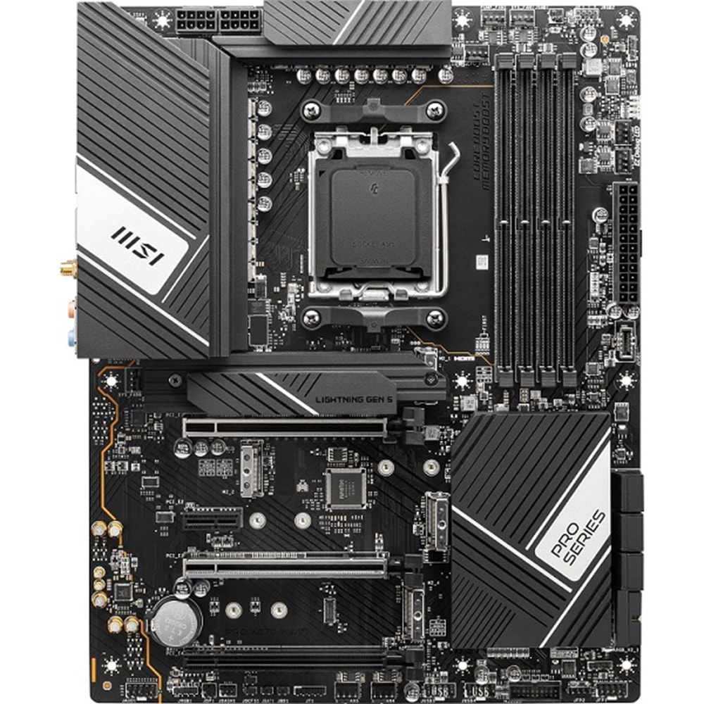 Msi Pro X670-P WIFI DDR5 6600MHz 1XHDMI 1XDP 4XM.2 USB 3.2 ATX AM5 (AMD AM5 7000 Serisi ile uyumlu) Anakart