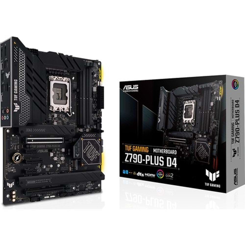 Asus Tuf Gaming Z790-PLUS D4 DDR4 5333MHz 1XHDMI 1XDP 4XM.2 USB 3.2 ATX 1700P Anakart (12. ve 13. Nesil işlemci uyumlu)