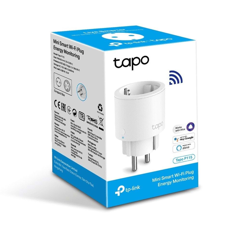 TP-Link Tapo P115(1-pack) Mini Akıllı Wi-Fi Priz