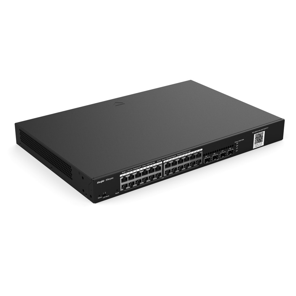 Ruijie RG-NBS3100-24GT4SFP-P 24 Port Gigabit + 4X1GB SFP Uplink L2 Yönetilebilir 370W Poe Switch