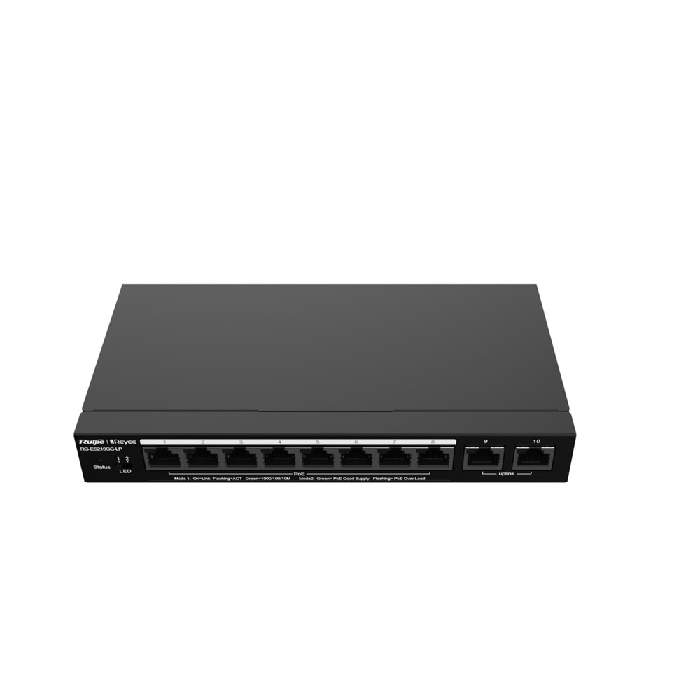 Ruijie Reyee RG-ES210GC-LP 10 Port 10/100/1000 Mbps Gigabit Switch