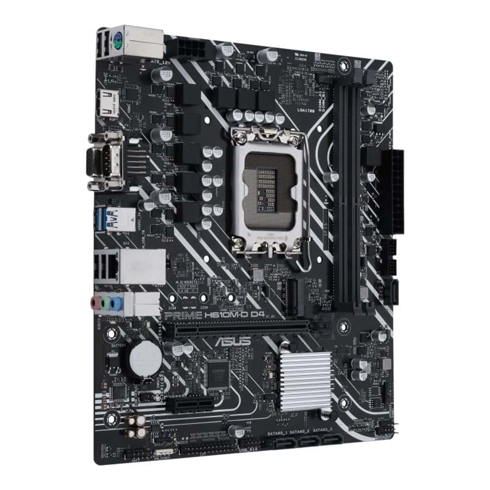 Asus PRIME H610M-D H610 DDR5 M.2 USB3.2 HDMI/VGA PCI 3.0 1700p Anakart